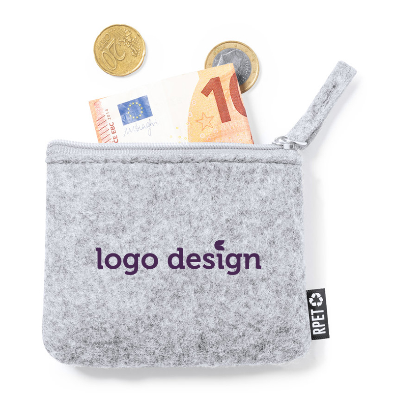 Porte-monnaie en feutre RPET